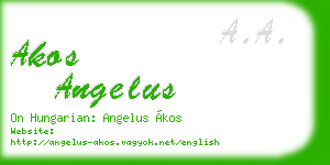 akos angelus business card